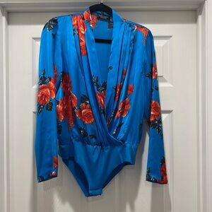 Zara floral bodysuit XL